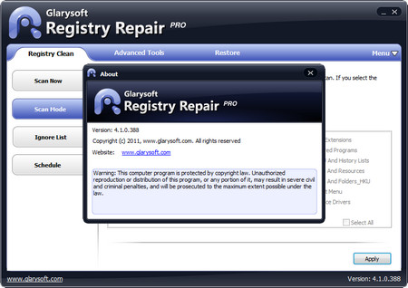 Glarysoft Registry Repair Pro 4.1.0.388