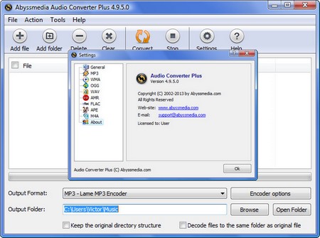  Abyssmedia Audio Converter Plus 4.9.5.0.