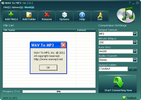 WAV To MP3 Converter 2.0.1