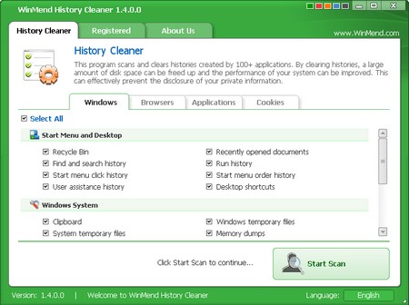 WinMend History Cleaner 1.4.0.0 